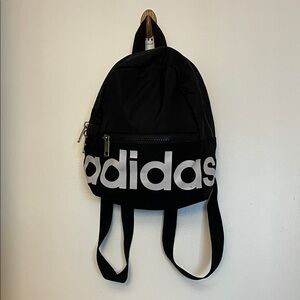 Adidas Black and White Logo Backpack